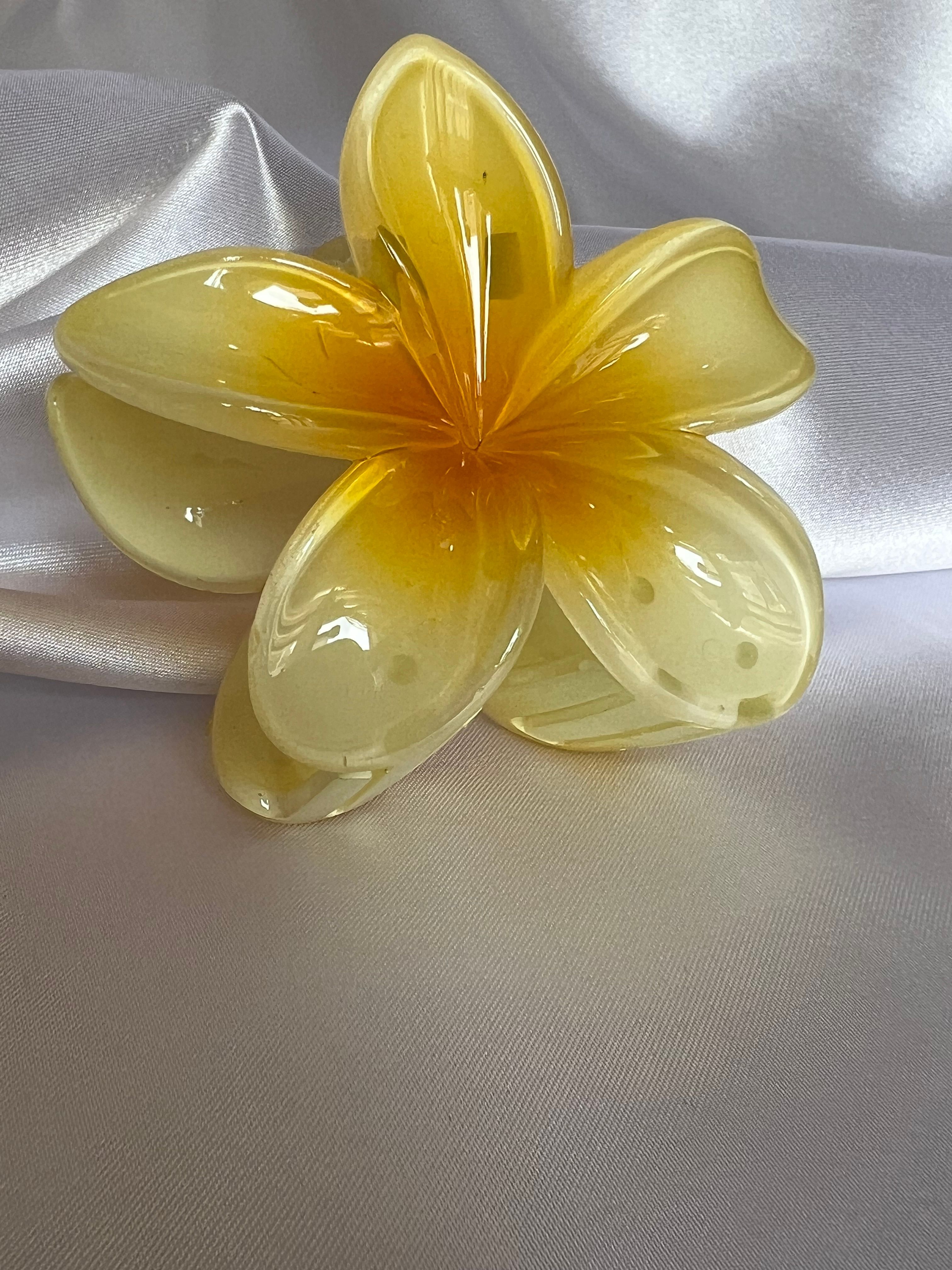 Sarı Lotus Toka 8 cm (büyük boy )