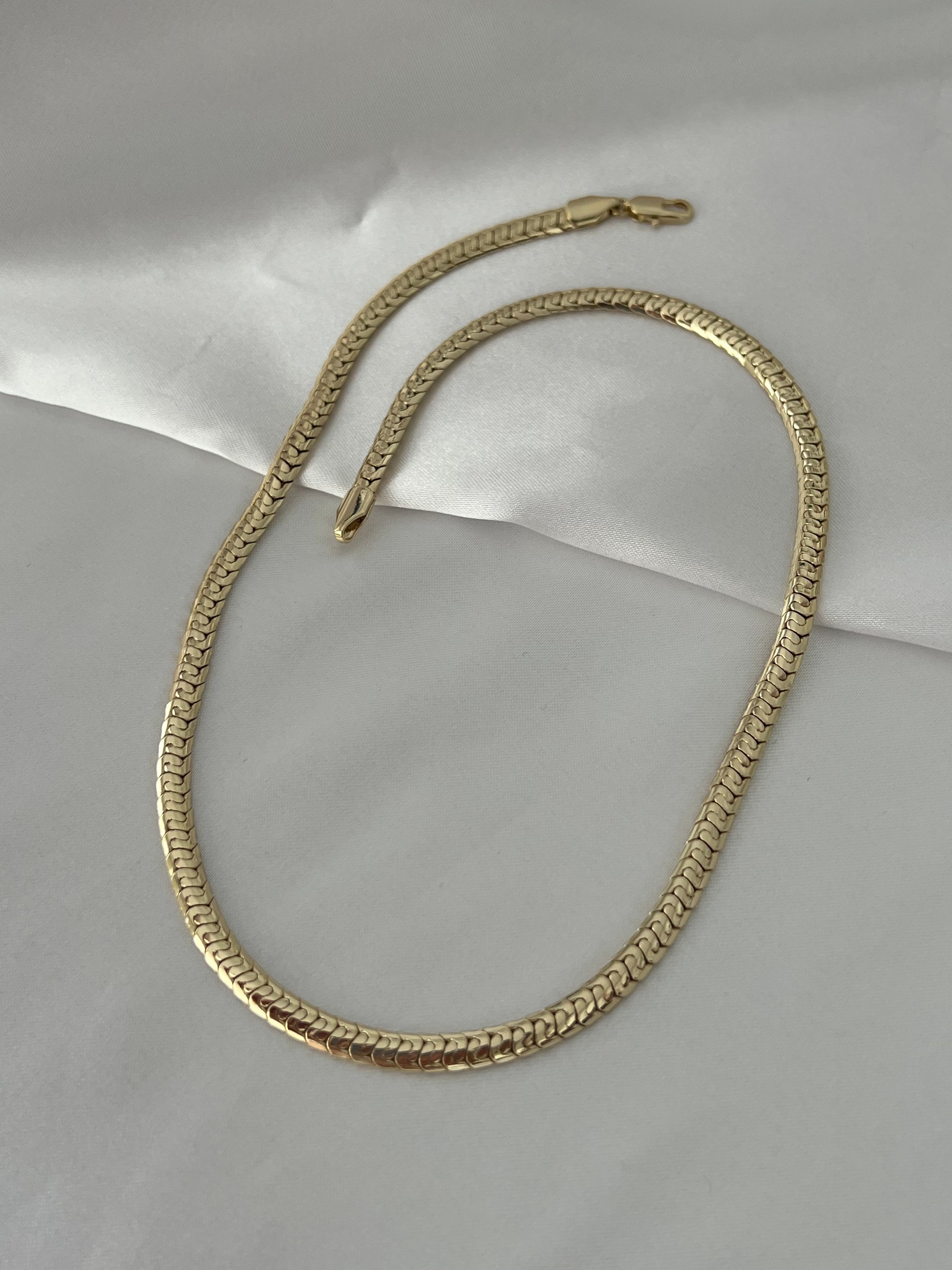XUPING Ezme Yassı Çizgili Kolye 45 cm