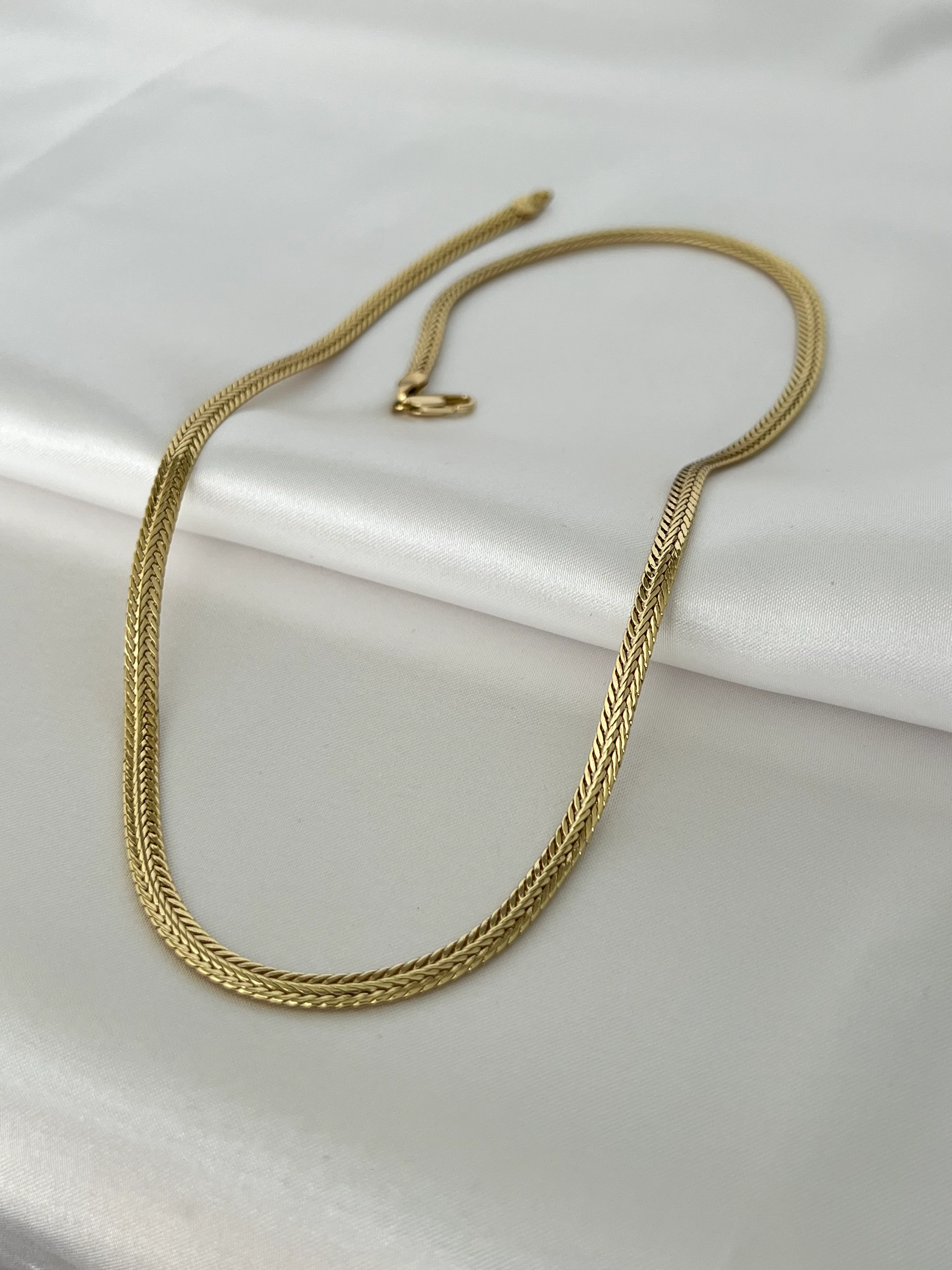 XUPING Ezme Çizgili Yassı Kolye 50CM