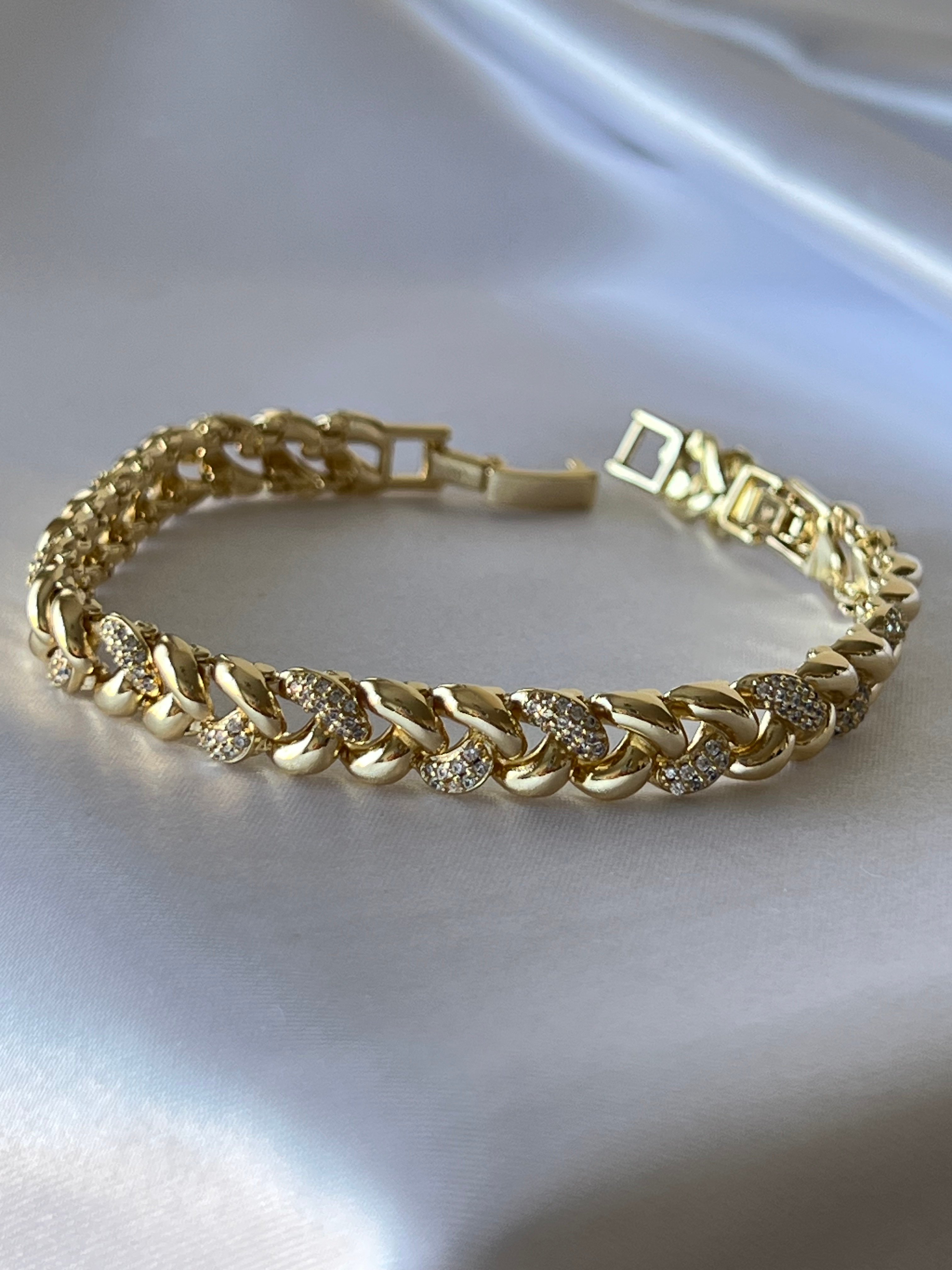 XUPING 14K (Renk) V Taşlı Bileklik