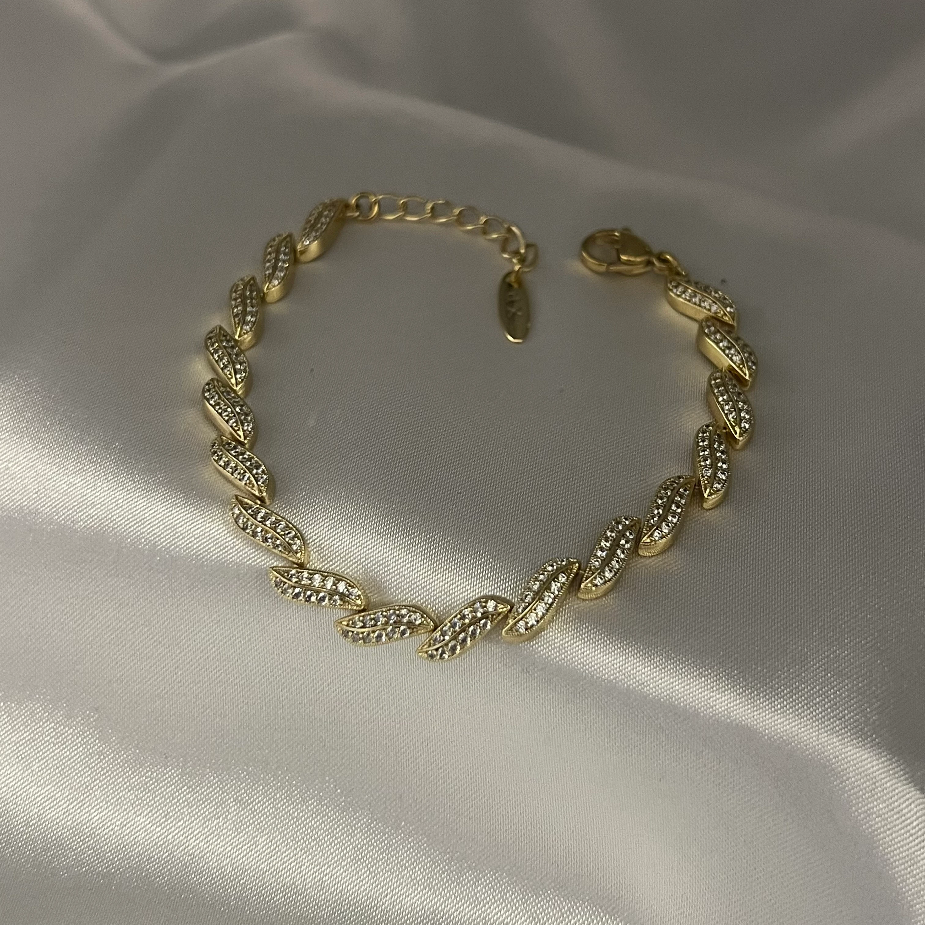 XUPING Taşlı Yaprak Bileklik