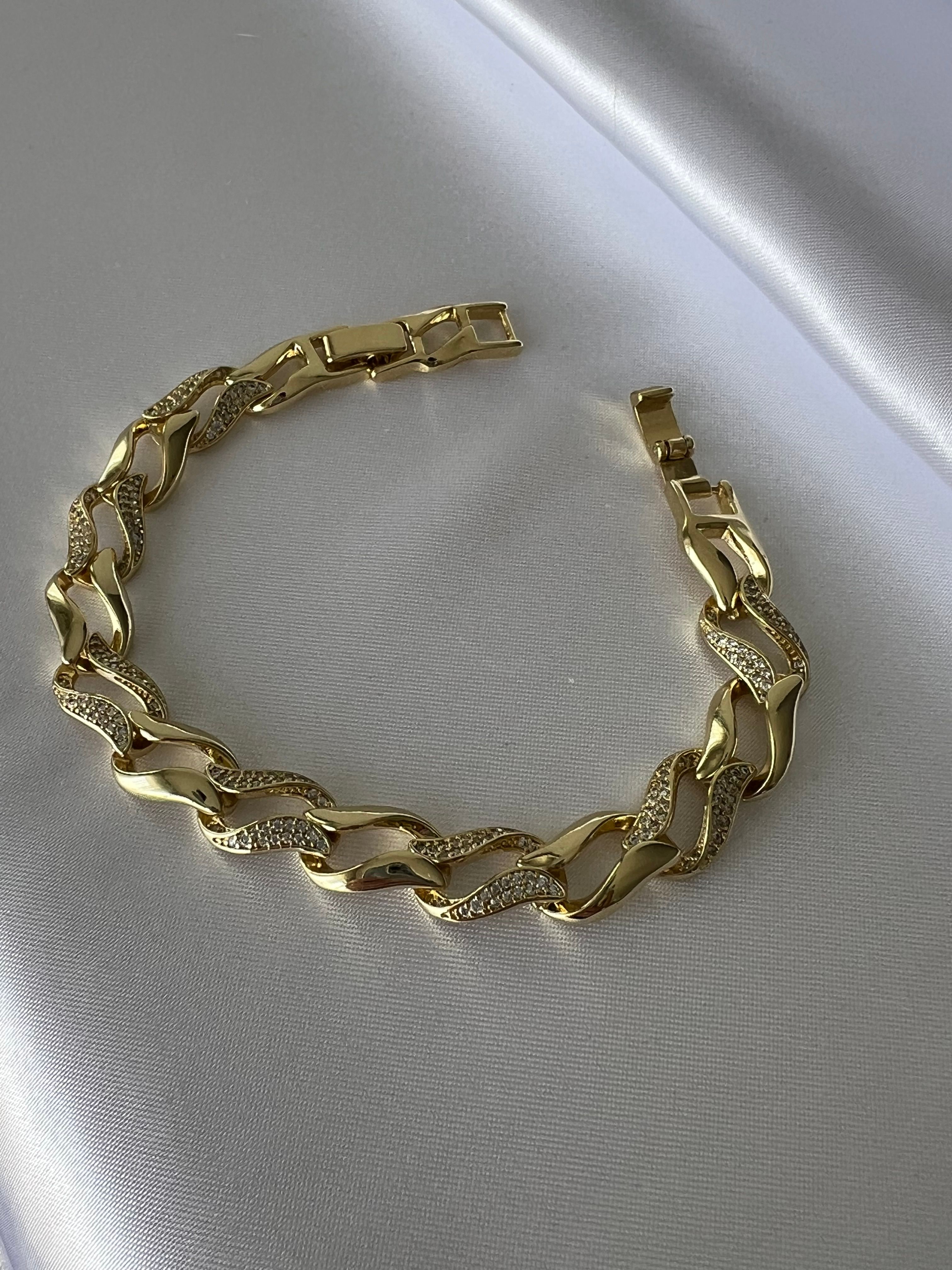 XUPING 14K (Renk) Taşlı Sarmal Bileklik