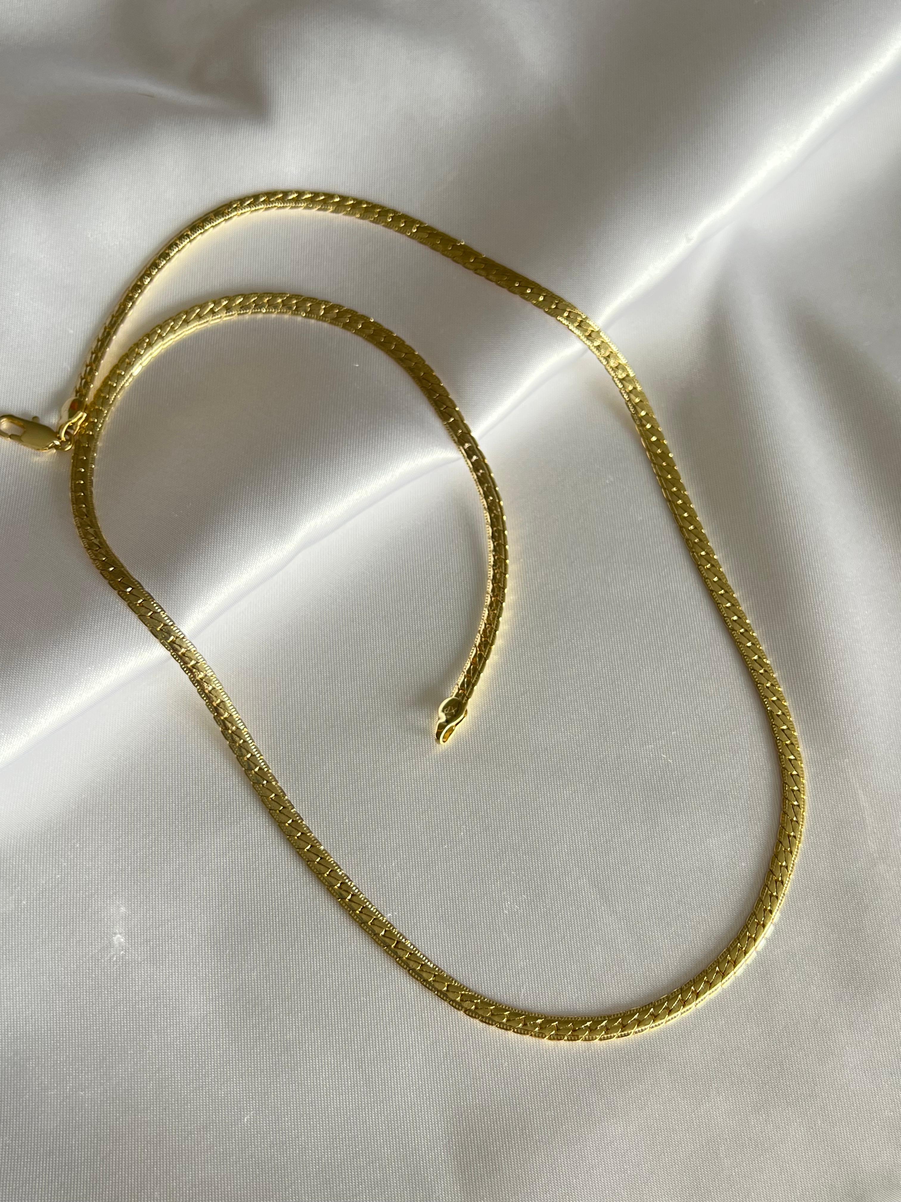 XUPING Yassı Çizgili Kolye 60 cm