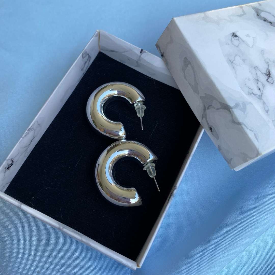 Silver Düz Küpe