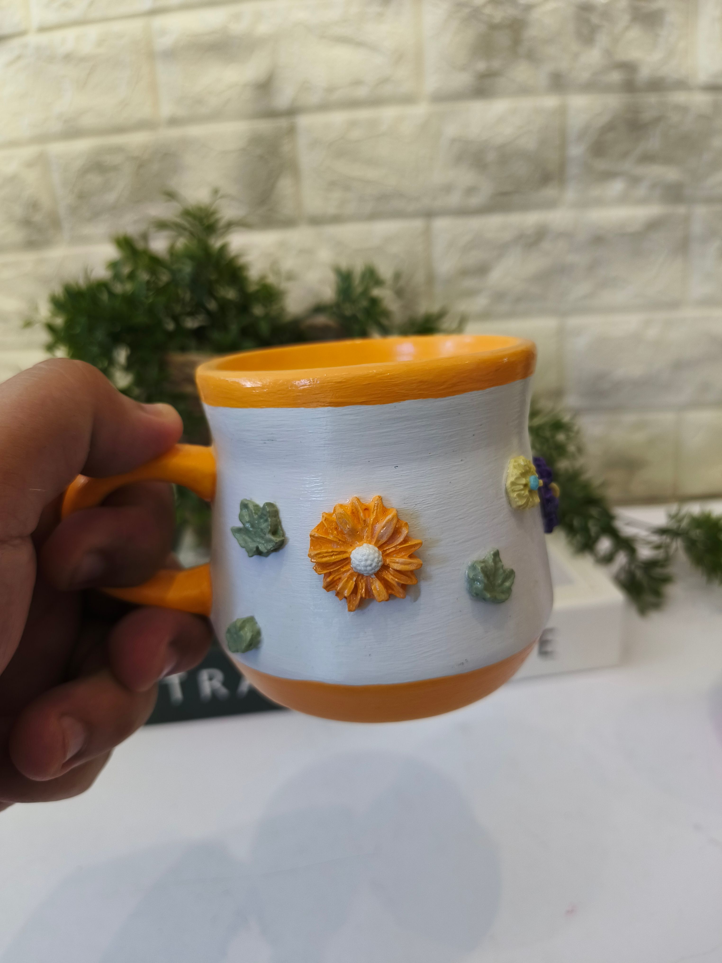 çiçekli tasarım kupa