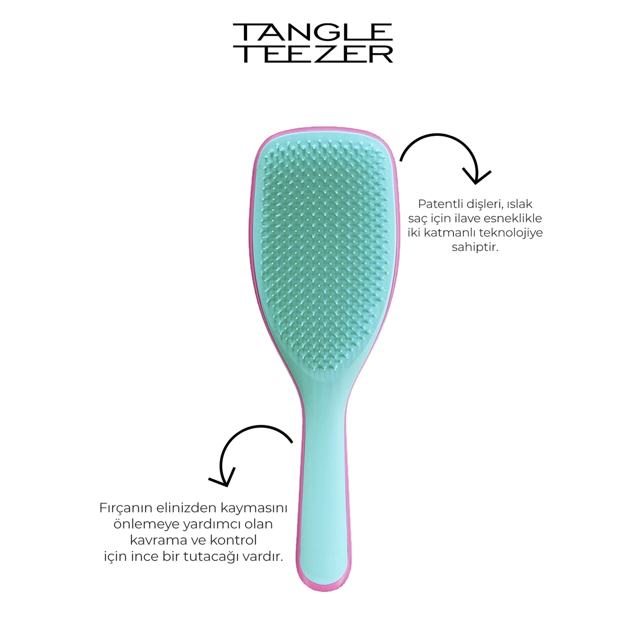 Tangle Teezer The Ultimate Wet Detangler Large Hyper Pink Saç Fırçası