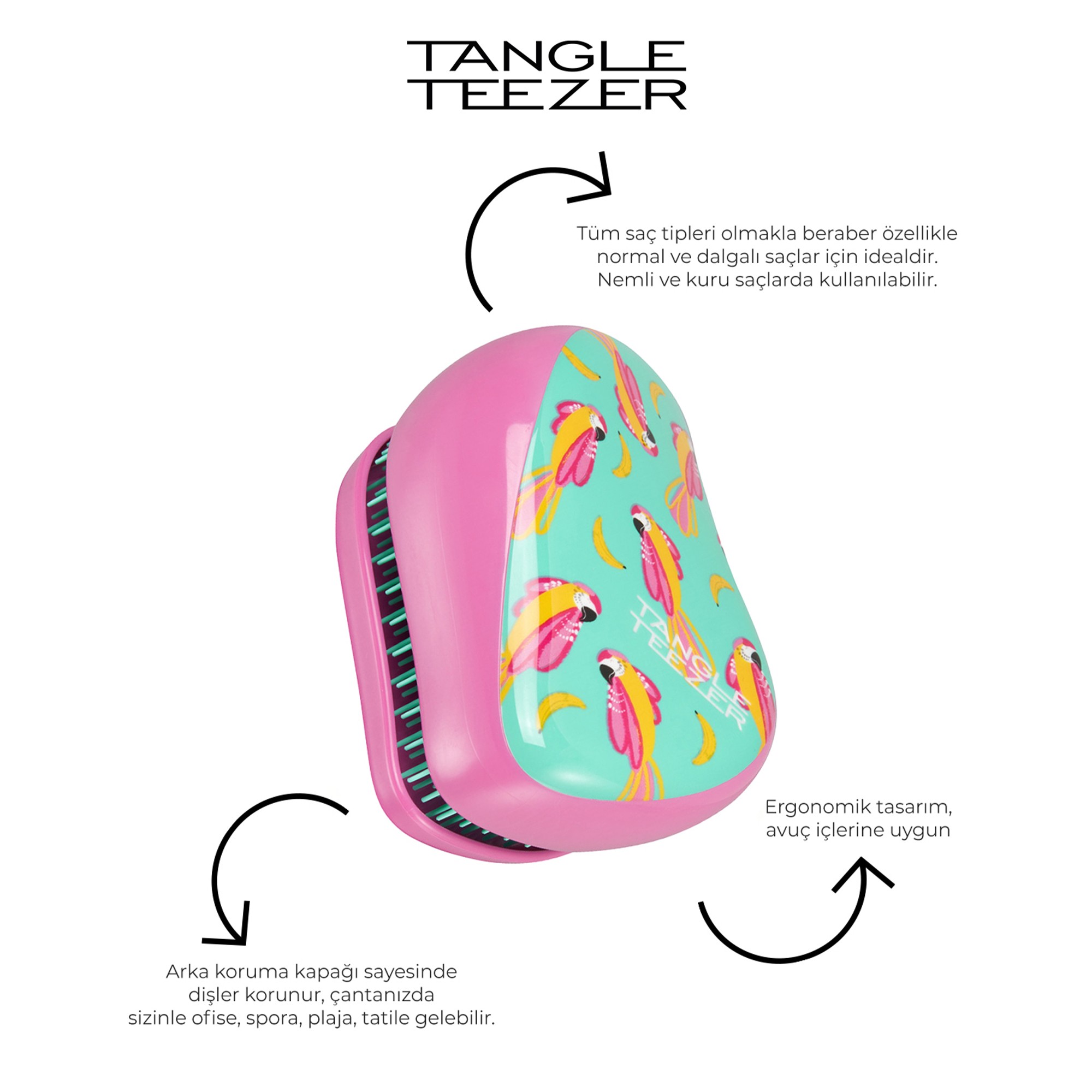 Tangle Teezer Compact Styler Paradise Bird Saç Fırçası