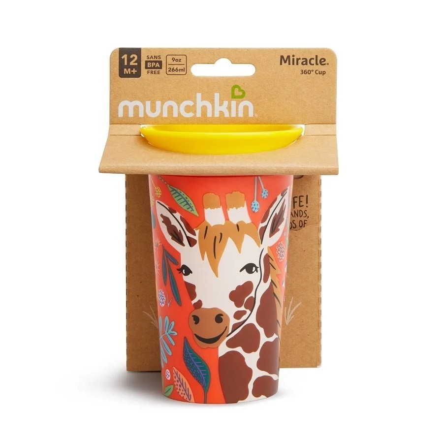 Munchkin Mucize 360° Wildlove Alıştırma Bardağı, 12ay+, 266ml,Zürafa, 1 Paket