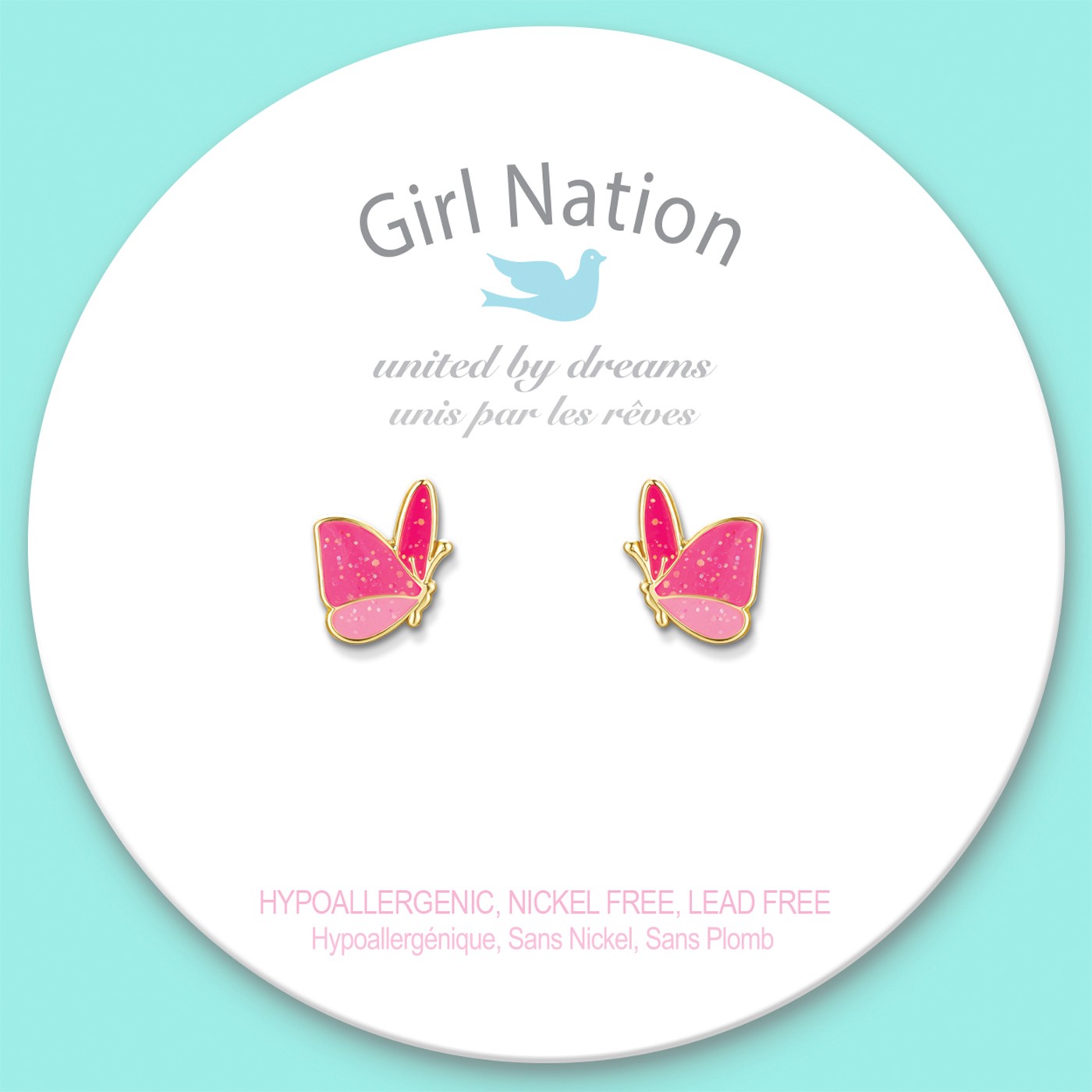 Girl Nation Küpe - Glitter Butterfly