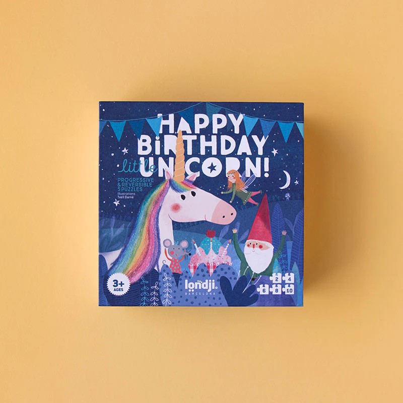 LONDJI Lonji Puzzle -Happy Birthday Unicorn - Yapboz-Mutlu Yıllar Unicorn!