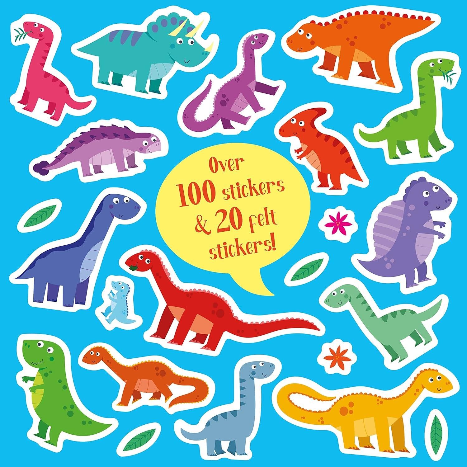 Felt Stickers - Dinosaurs Play Scene Book