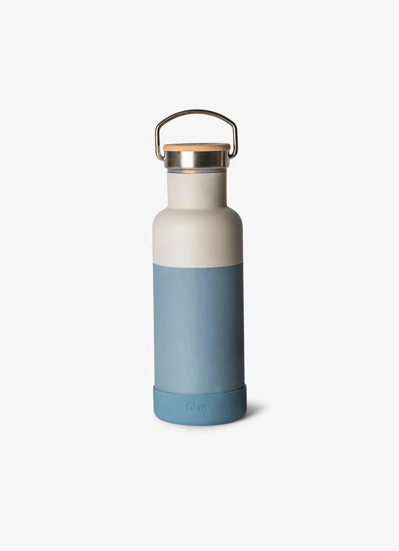 Citron 3 Katmanlı Paslanmaz Çelik Termos Seti 500 ml - Dusty Blue/Cream