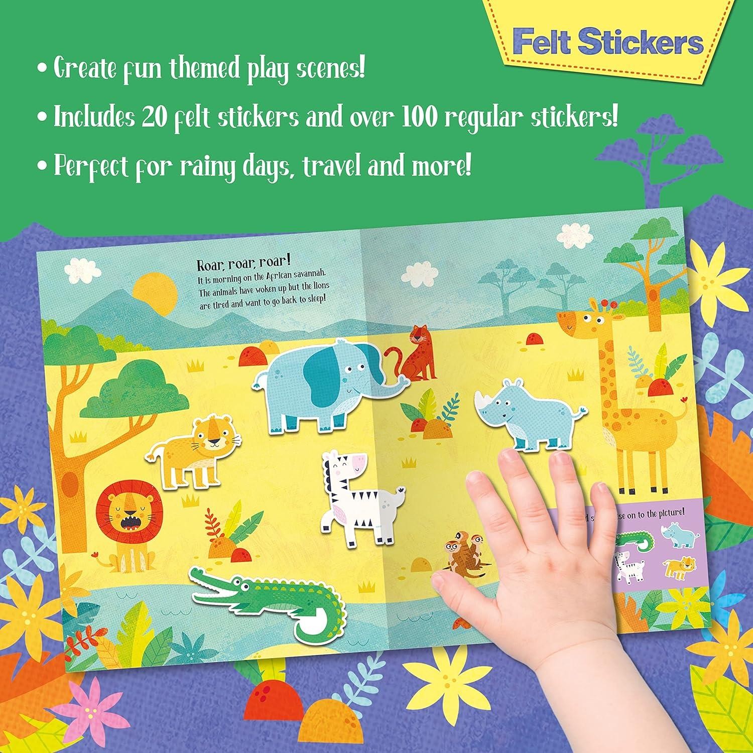 Felt Stickers - Animals Play Scene Book