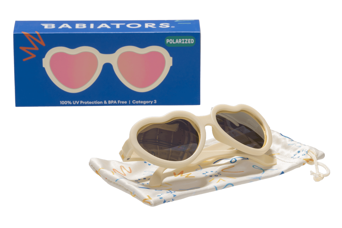 Babiators Polarize Heart Güneş Gözlüğü Sweet Cream 3-5 Yaş
