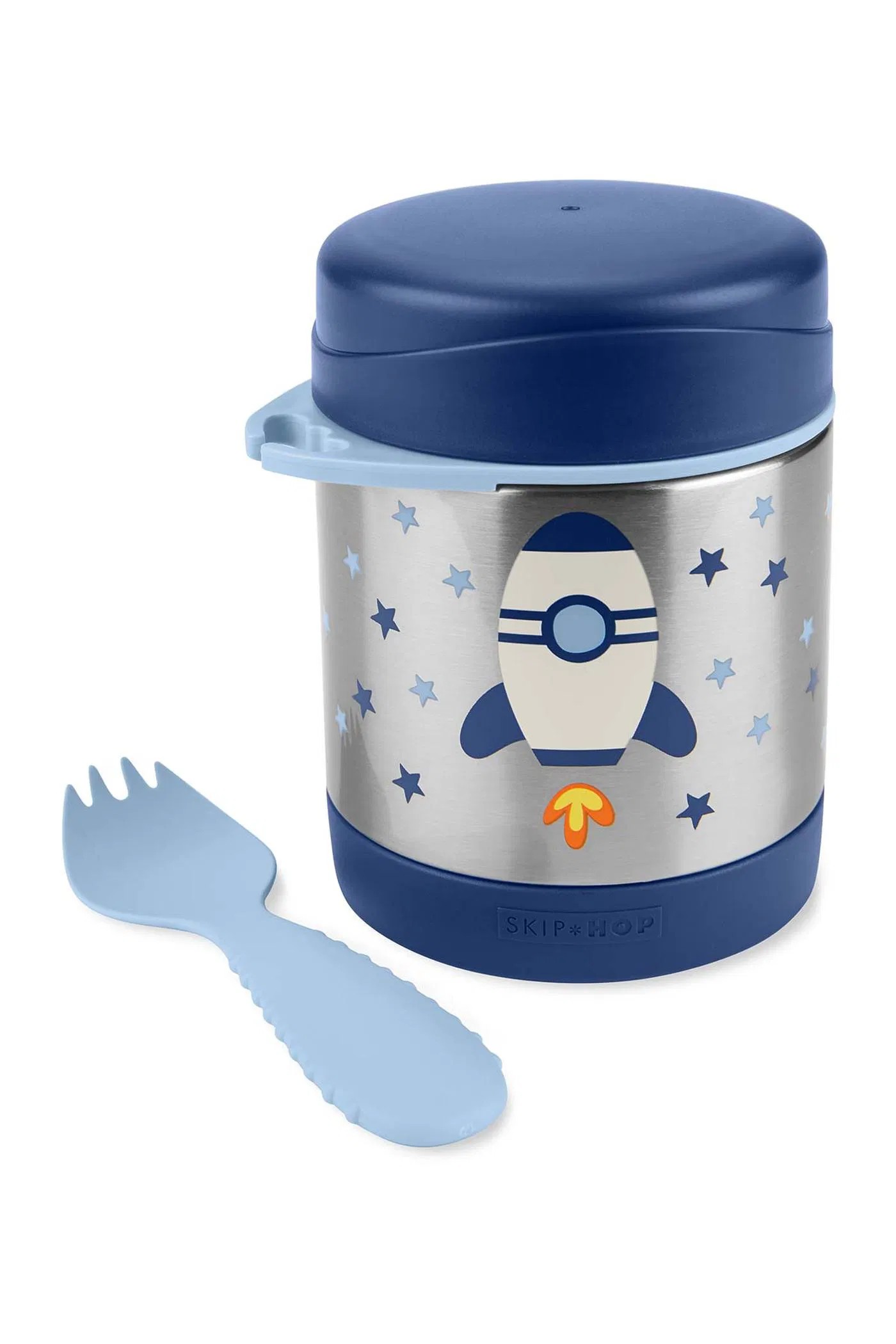 Skip Hop Paslanmaz Çelik Mama Saklama ve Taşıma Termosu Roket 2 Parça Set