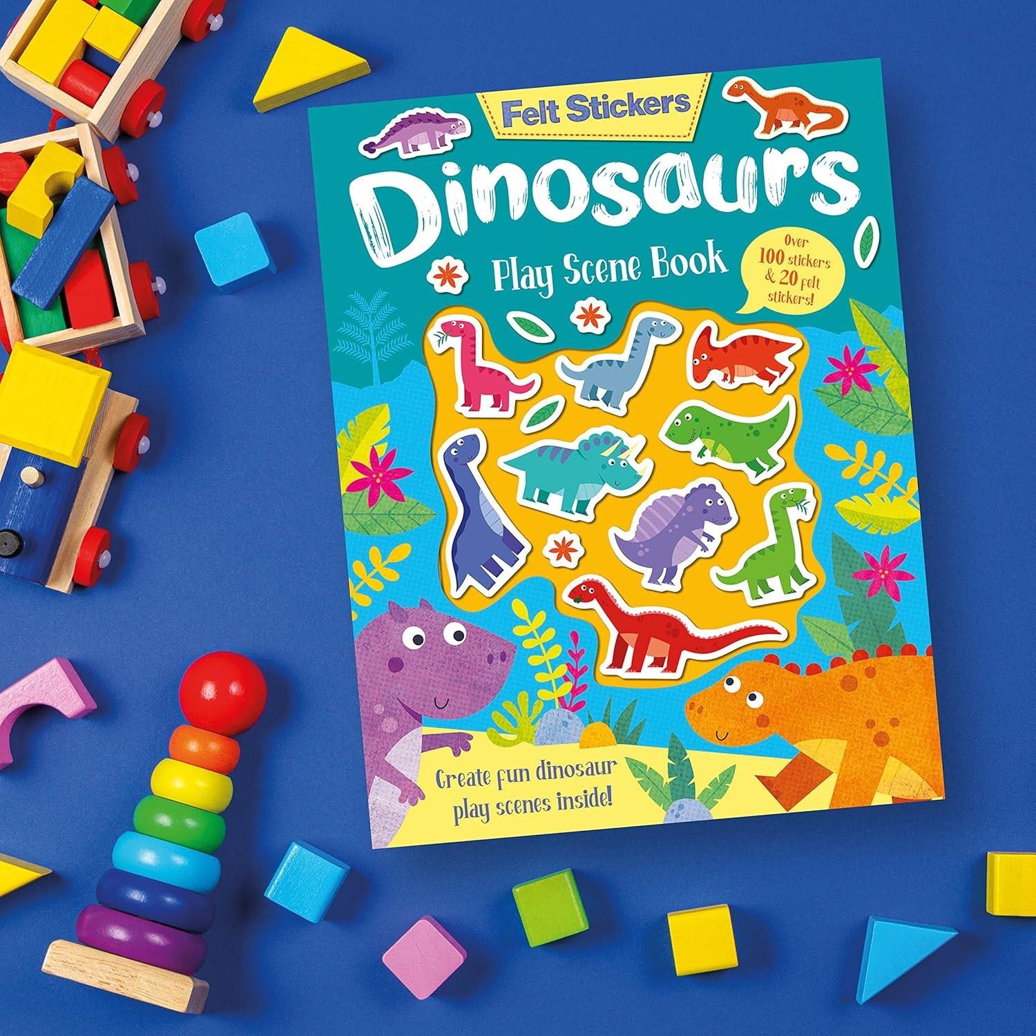 Felt Stickers - Dinosaurs Play Scene Book