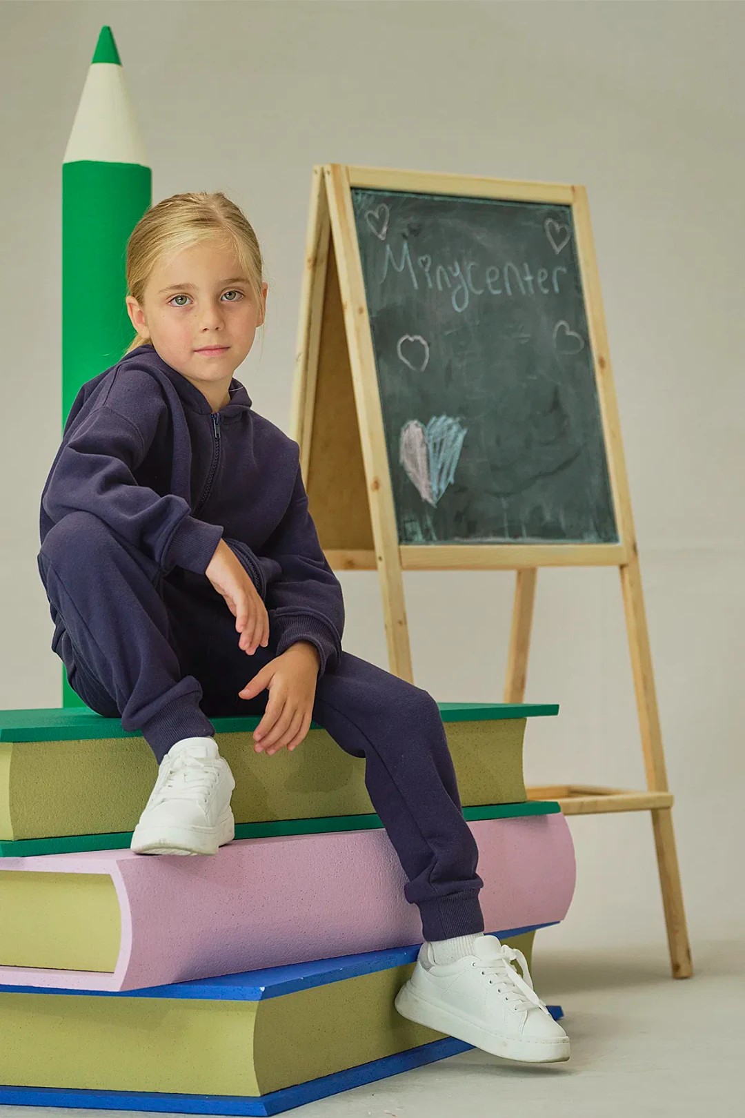 Minycenter Fermuarlı Sweat ve Eşofman Altı Mavi