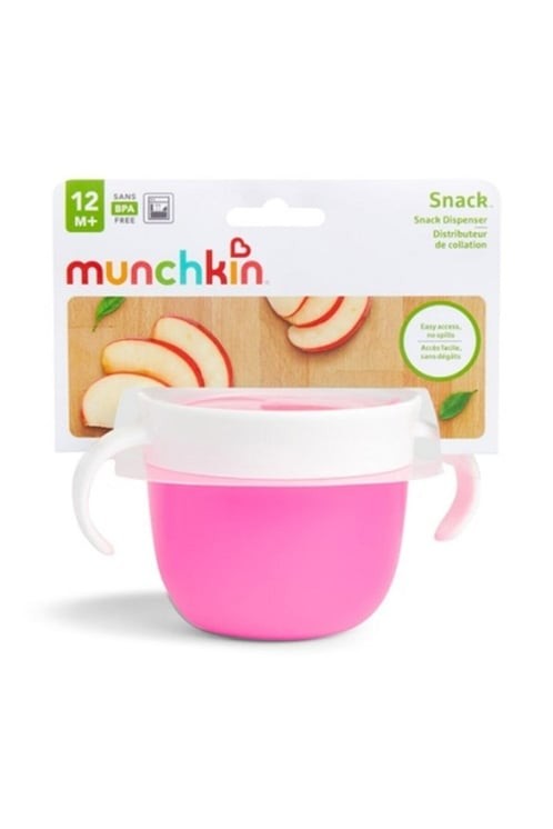 Munchkin Dökülmeyi Önleyen Atıştırmalık Kabı, 266ml, 12ay , Pembe,