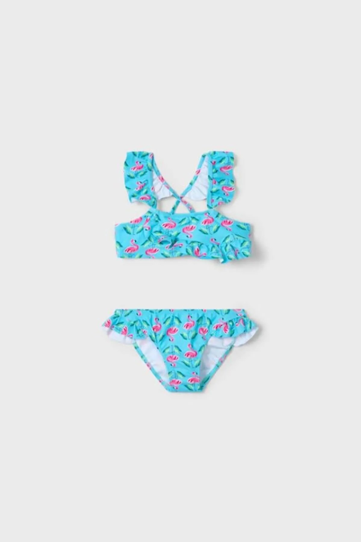 Mayoral Flamingo Fırfırlı Bikini - Mavi
