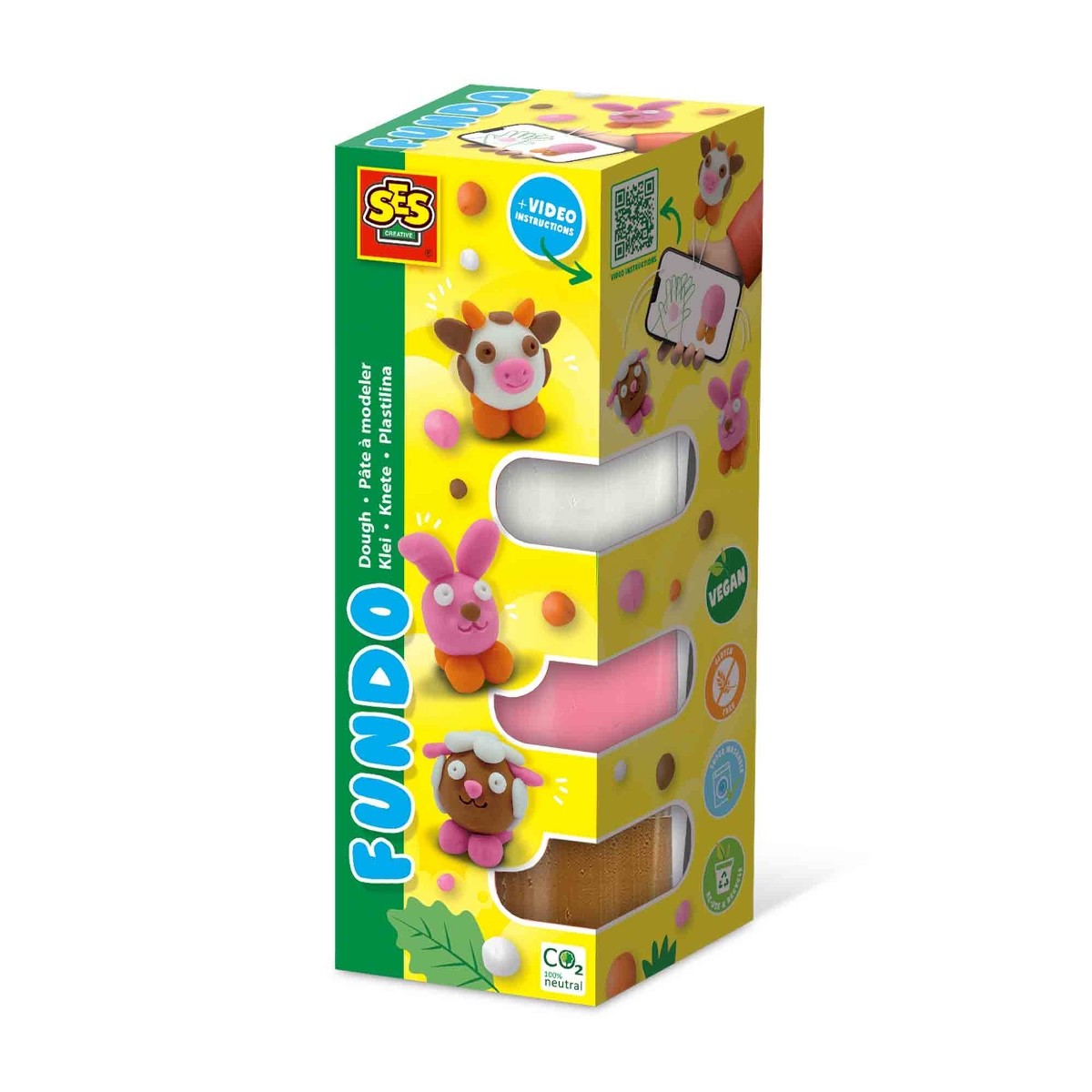 FunDo Oyun Hamuru - Çiftlik hayvanları (3x90gr-1x40gr)