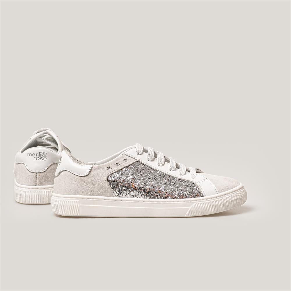 Merli&Rose Glow Kadın Sneaker | Beyaz-Glare Silver-Beyaz