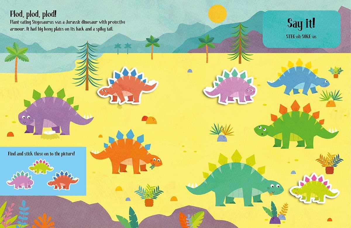 Felt Stickers - Dinosaurs Play Scene Book