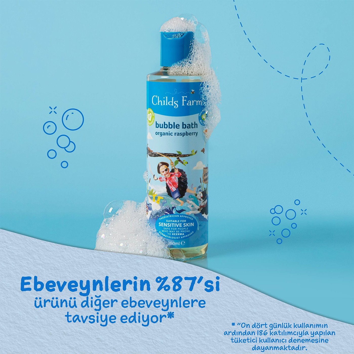 Childs Farm Organik Ahududu Özlü Banyo Köpüğü 250ml