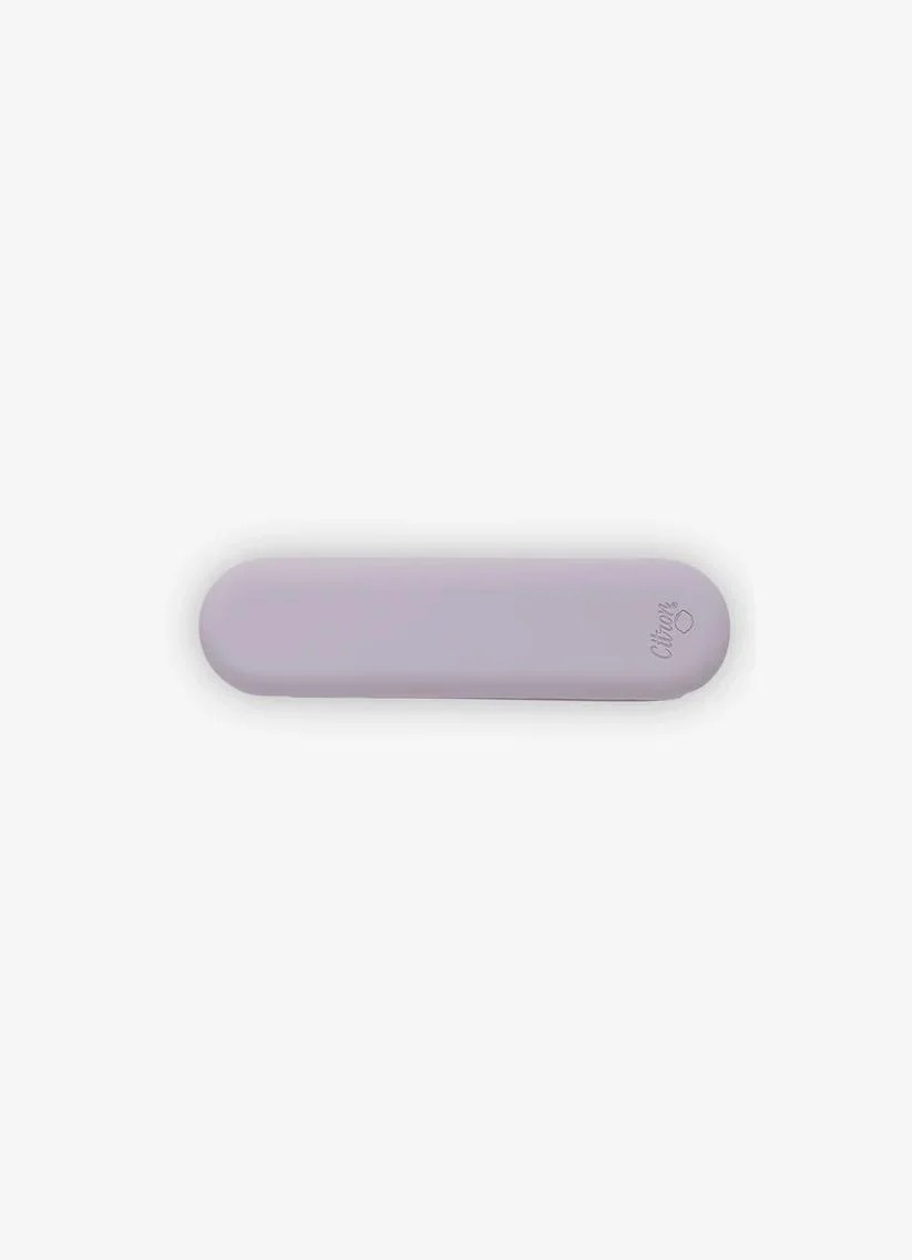 Citron Silikon Kılıflı Paslanmaz Çelik 3'lü Çatal Bıçak Kaşık Takımı - Purple 