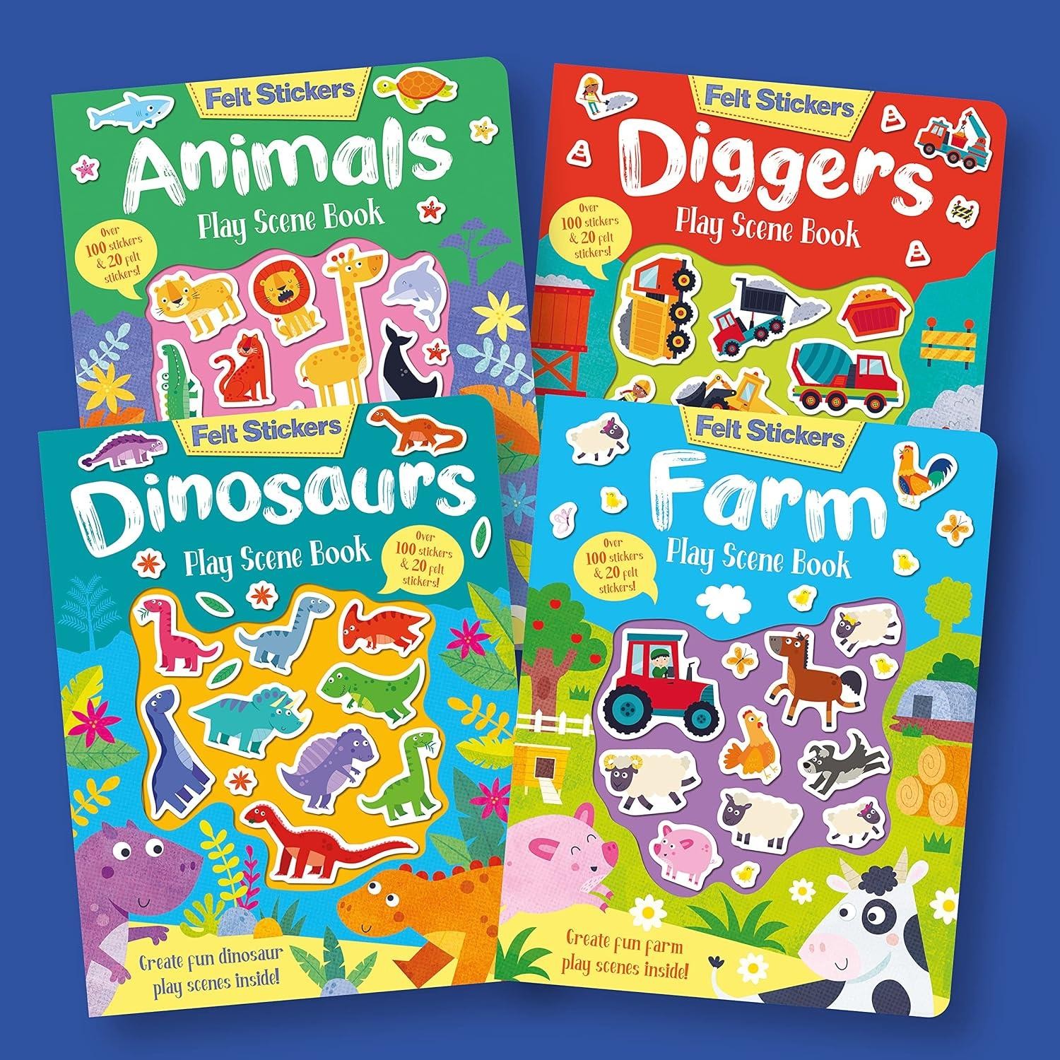 Felt Stickers - Dinosaurs Play Scene Book