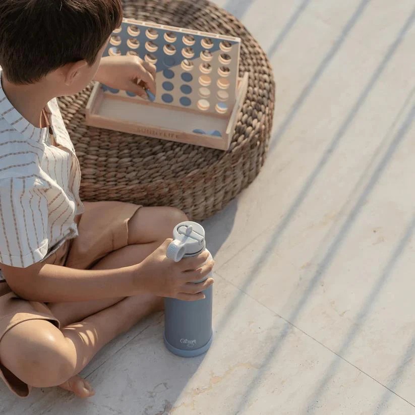 Citron 3 Katmanlı Paslanmaz Çelik Termos Seti 500 ml - Dusty Blue/Cream