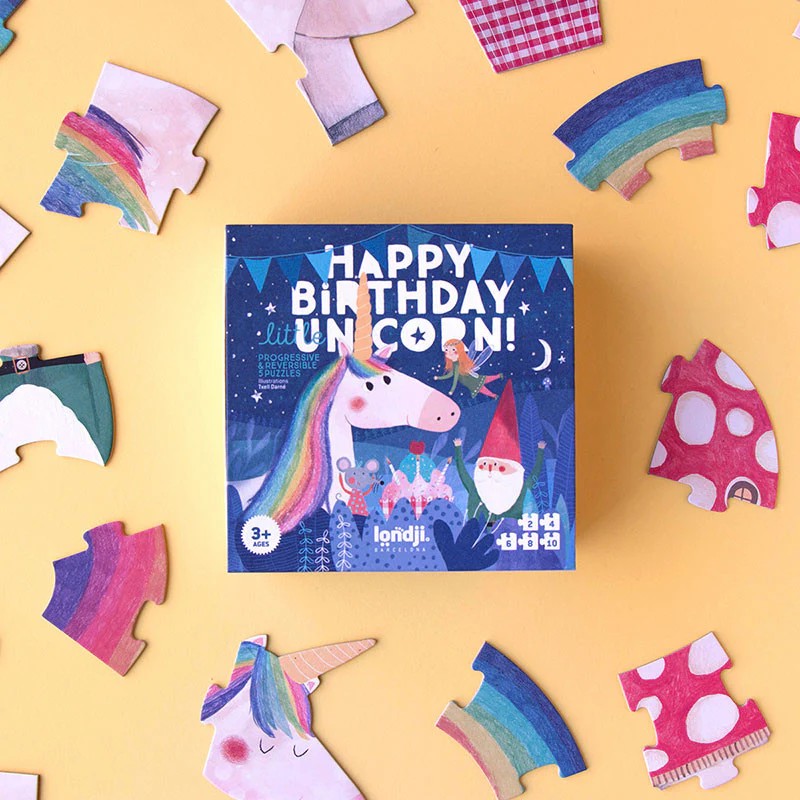 LONDJI Lonji Puzzle -Happy Birthday Unicorn - Yapboz-Mutlu Yıllar Unicorn!