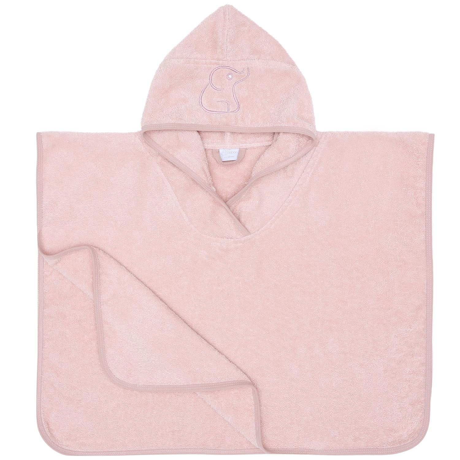 Organik Pamuk Bebek ve Çocuk Panço Pembe