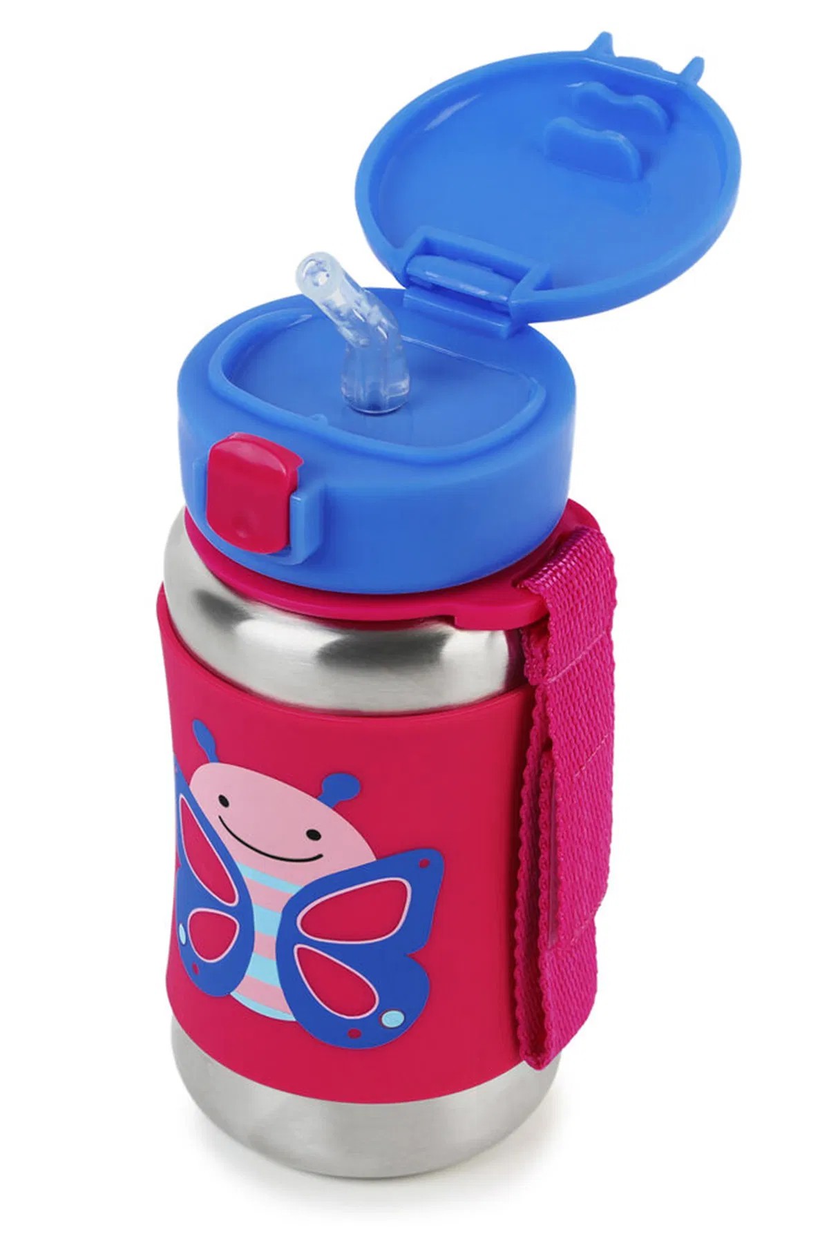 Skip Hop Zoo Paslanmaz Çelik Pipetli Suluk Kelebek