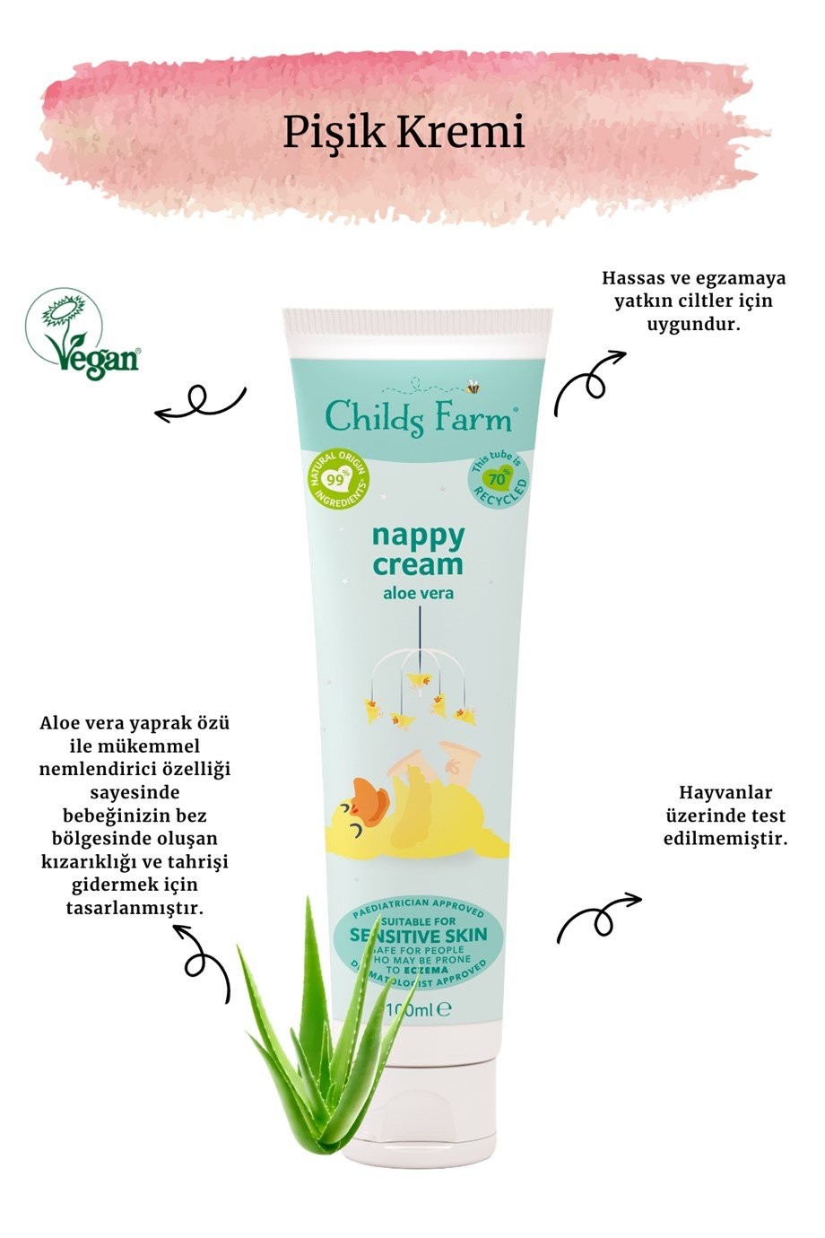 Childs FarmBebek Pişik Kremi 100 Ml