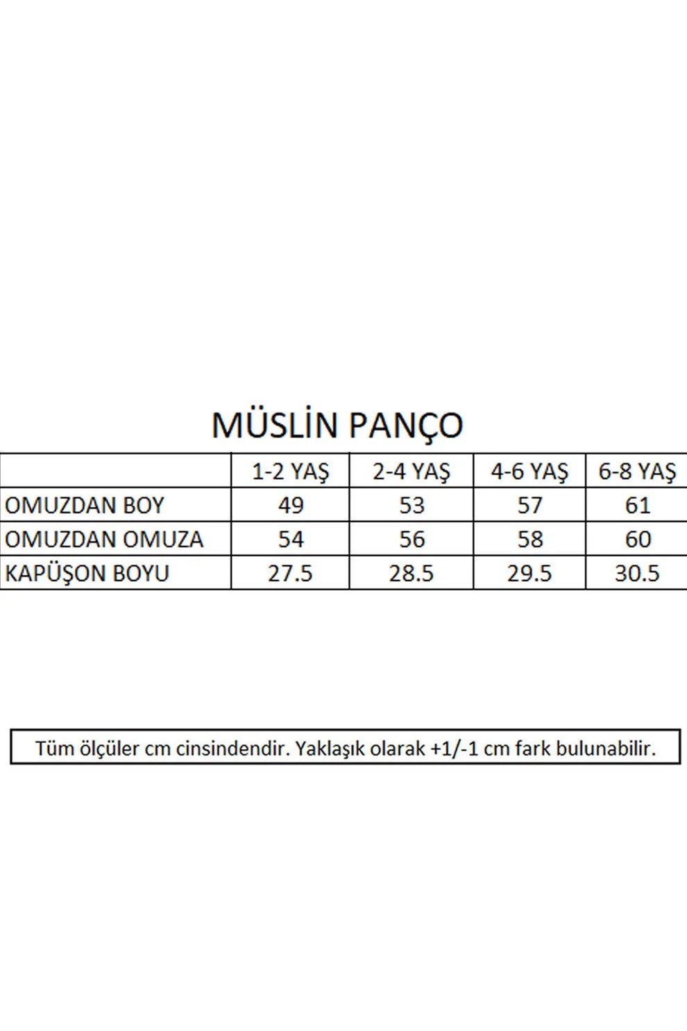 Çizgili Müslin Panço