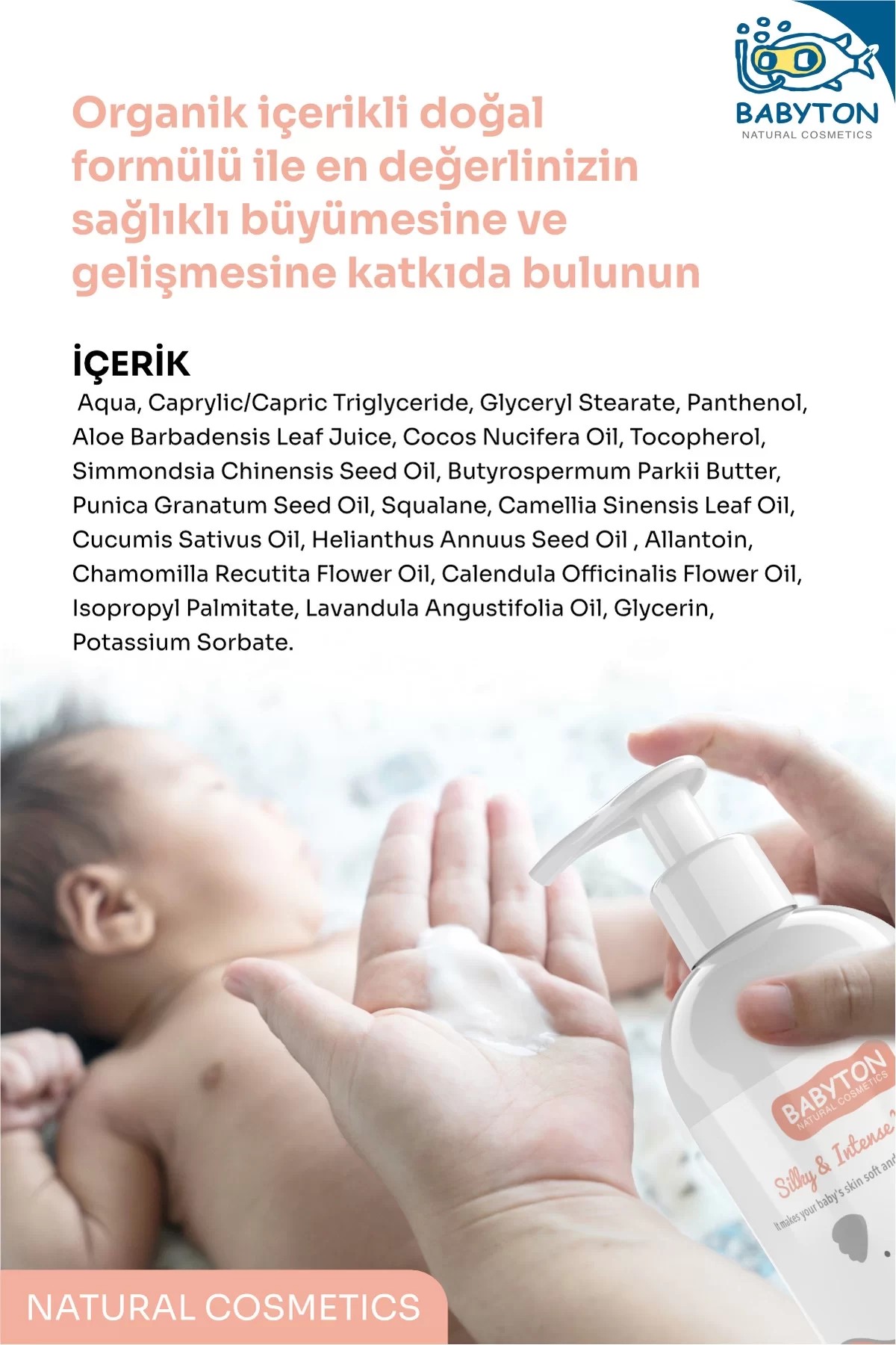 Bebek ve Çocuklar için Doğal Yüz ve Vücut Losyonu 250 ml