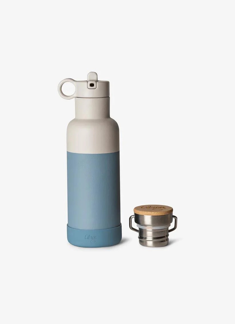 Citron 3 Katmanlı Paslanmaz Çelik Termos Seti 500 ml - Dusty Blue/Cream