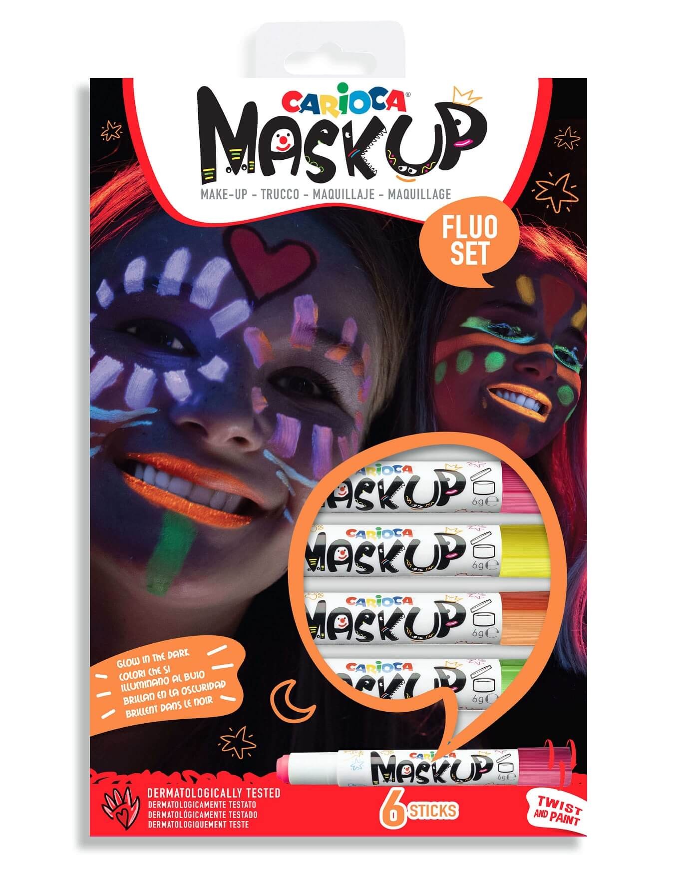 Carioca Mask Up Yüz Boyası - Neon (6 Renk)