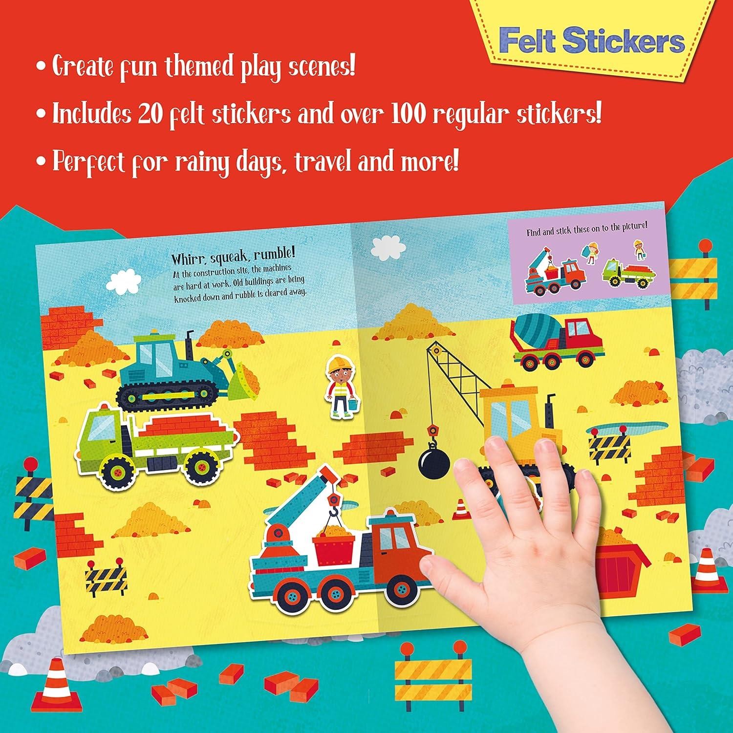 Felt Stickers - Diggers Play Scene Book