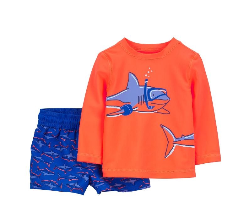 Erkek Bebek Güneş Koruyucu Mayo Set