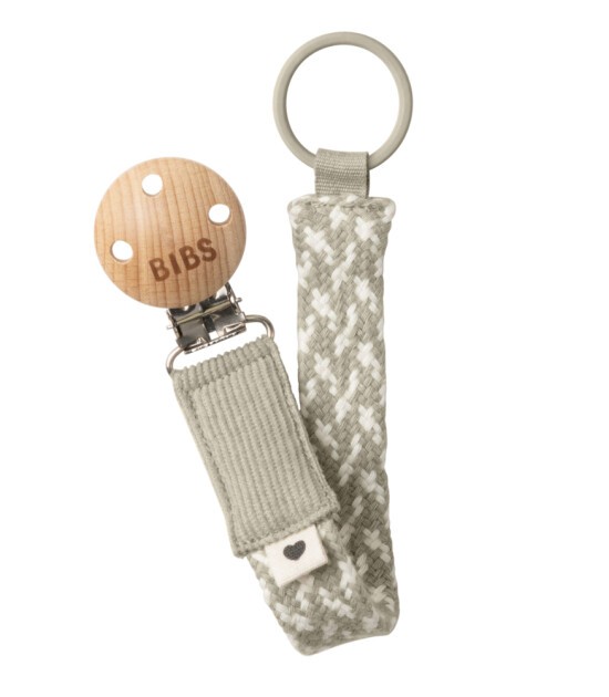 Bibs Paci Braid - Emzik Askısı // Sand - Ivory