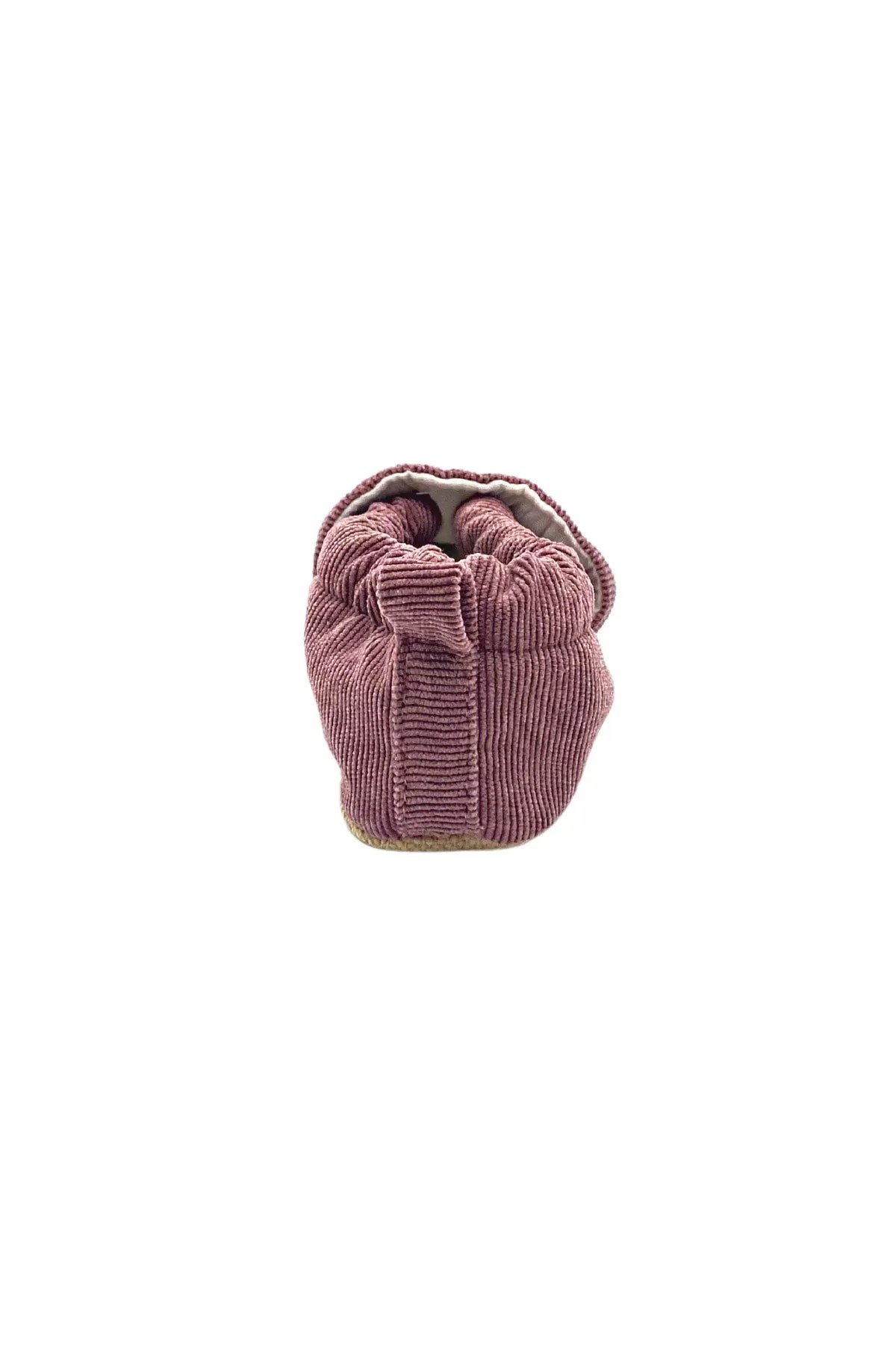 Morgedan Pembe Fitilli Kadife Pamuklu Kaydırmaz Ilk Adım Bebek Patik
