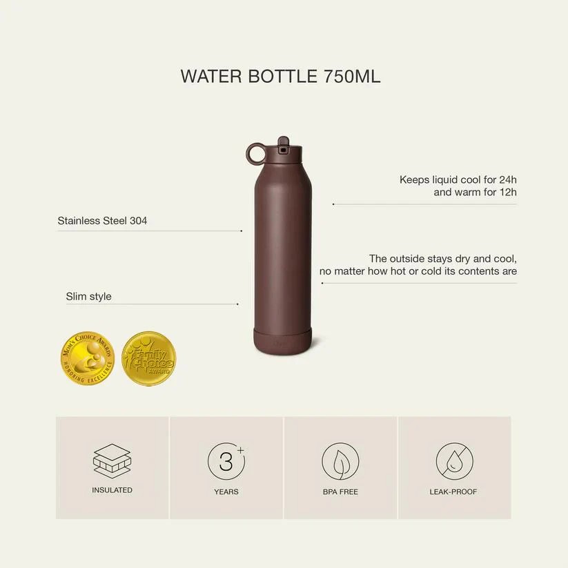 Citron 3 Katmanlı Paslanmaz Çelik Termos Seti 750 ml - Caramel