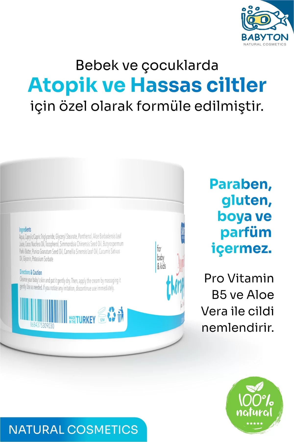 Atopik Çok Kuru ve Hassas Ciltler İçin Vücut Kremi 100 ml