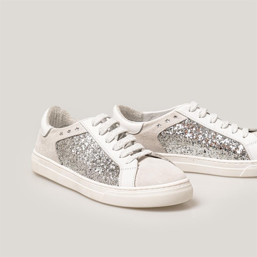 Merli&Rose Glow Kadın Sneaker | Beyaz-Glare Silver-Beyaz