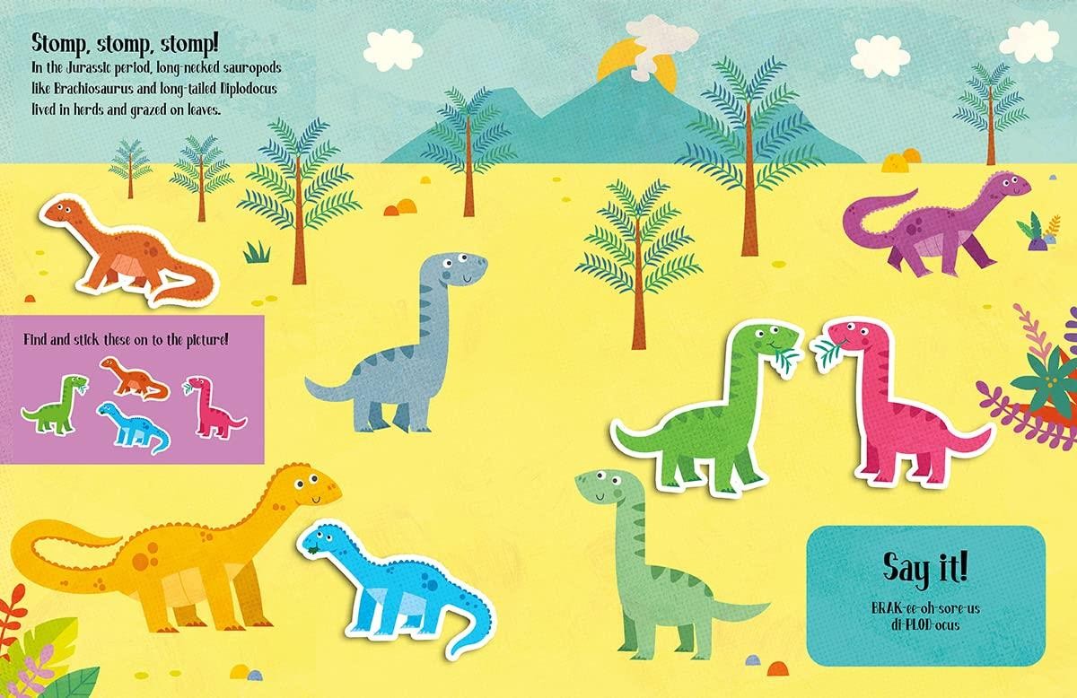 Felt Stickers - Dinosaurs Play Scene Book