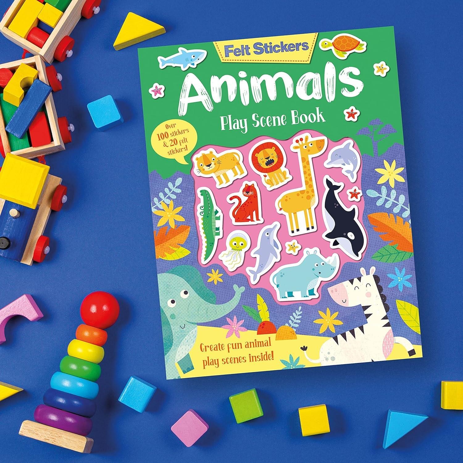 Felt Stickers - Animals Play Scene Book