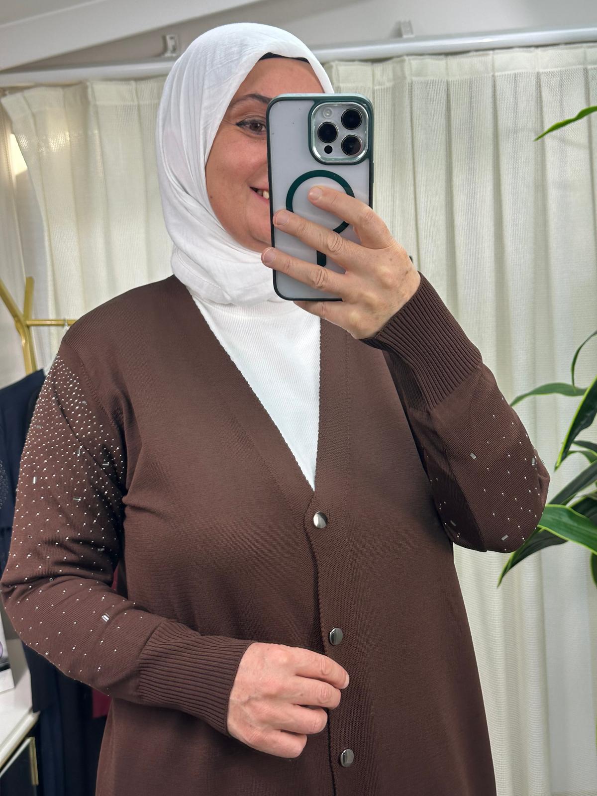  Nazlı Taşlı Hırka 