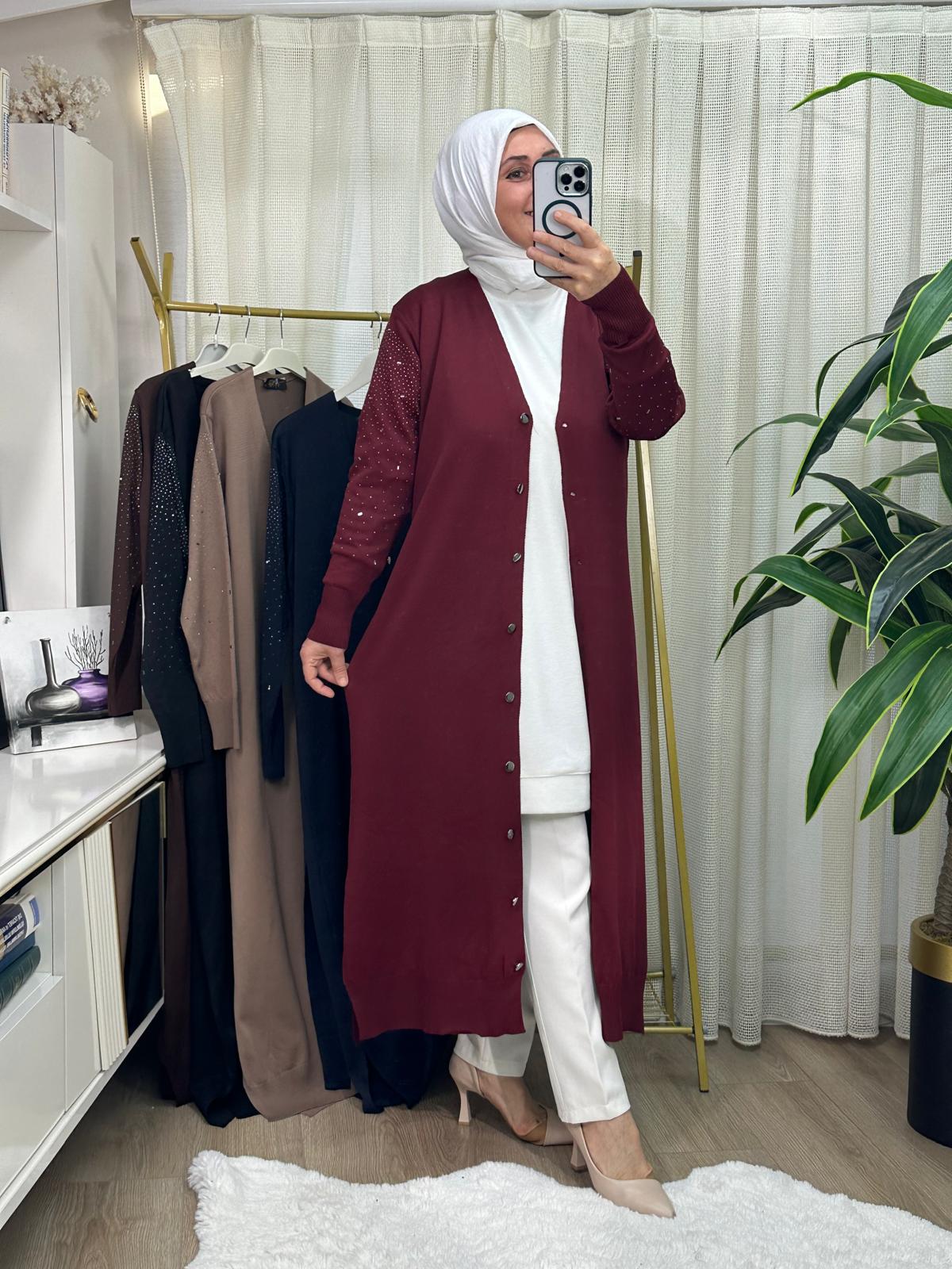  Nazlı Taşlı Hırka 