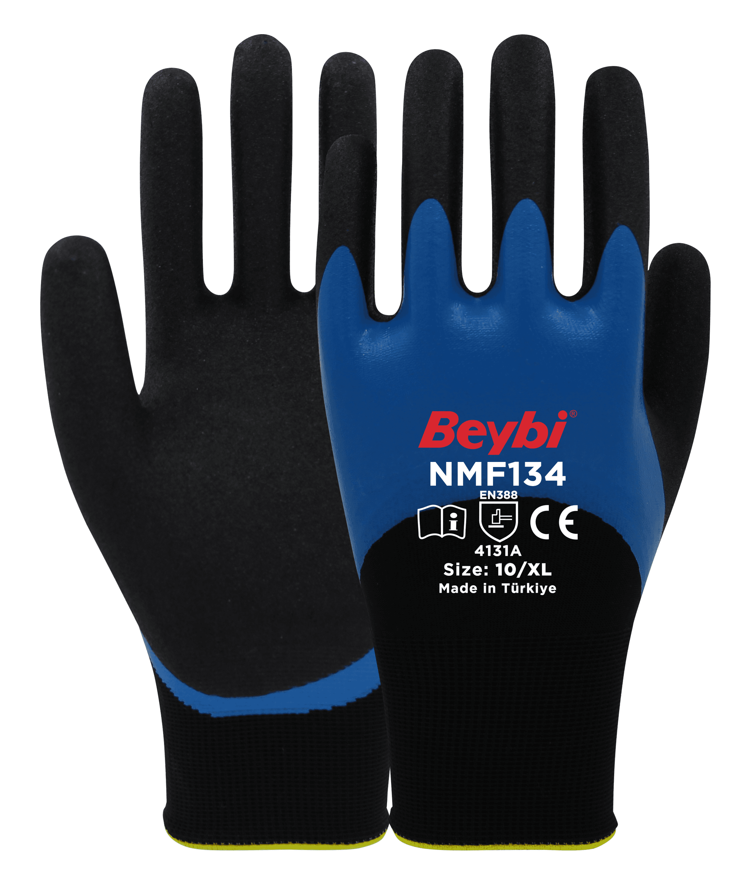 Beybi NMF134 Mikro Köpük Nitril Kaplı Polyester Örgü Eldiven